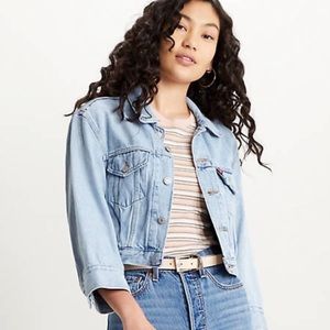Levi’s Denim Loose Sleeve Trucker Jacket Womens XL